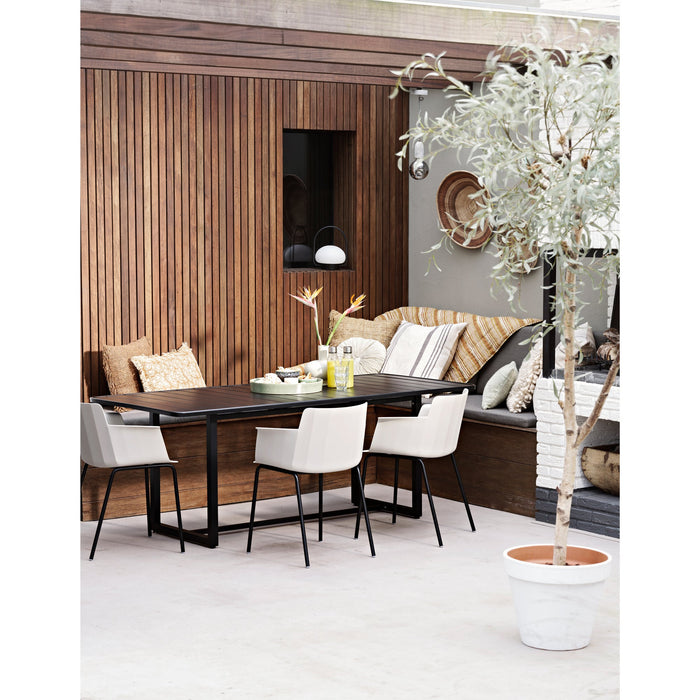 WOOOD Foppe Eetkamerstoelen Outdoor - Pp|Metaal - Mist - Set van 2