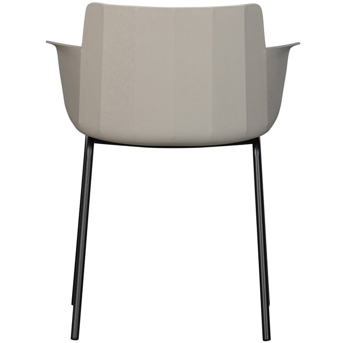 WOOOD Foppe Eetkamerstoelen Outdoor - Pp|Metaal - Mist - Set van 2