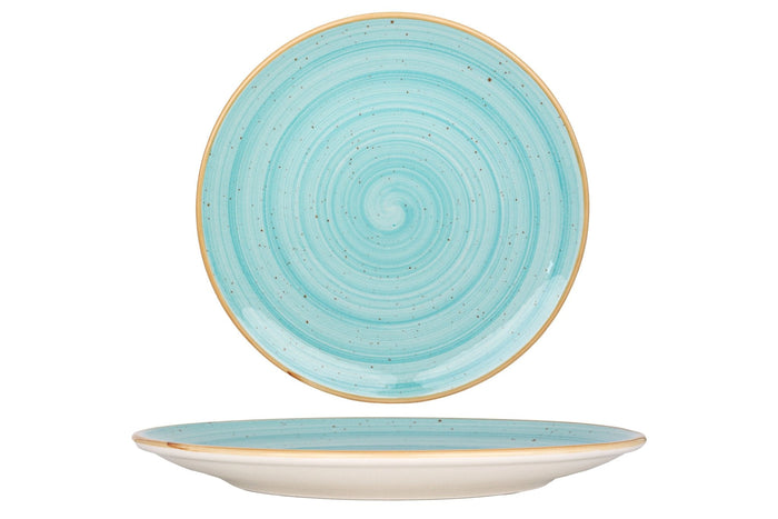 Bonna Dinerbord - Aqua - Porselein - 27 cm - set van 6