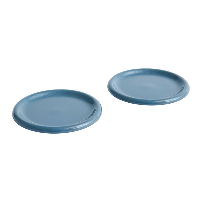 HAY Barro Dinerborden Ø 24 cm - Set van 2 - Donkerblauw
