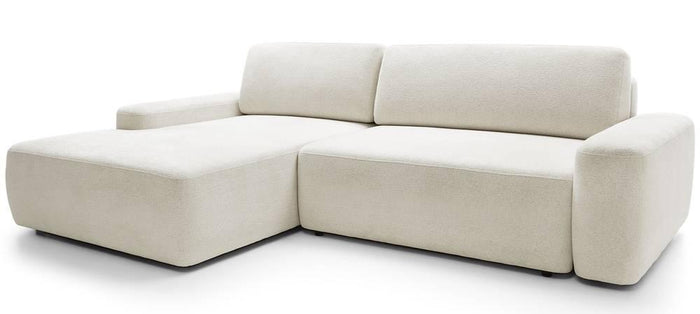 NADUVI Collection Hoekslaapbank Elis links met opbergvak chenille