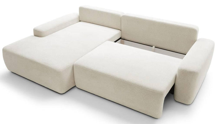 NADUVI Collection Hoekslaapbank Elis links met opbergvak chenille