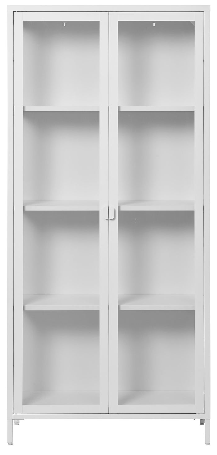 House Nordic Brisbane Wit | Glas Vitrinekast H175 cm