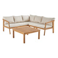 sweeek - Hoek tuinset van acacia voor 5 personen