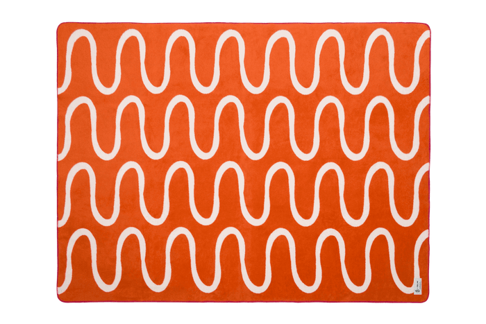 noo.ma SWIRL Katoenen deken - Terracotta