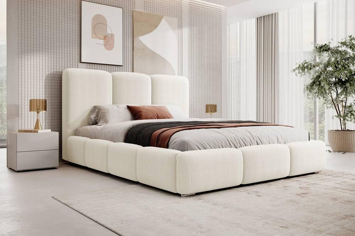 NADUVI Collection Bedframe Briar met opbergvak ribstof 160x200