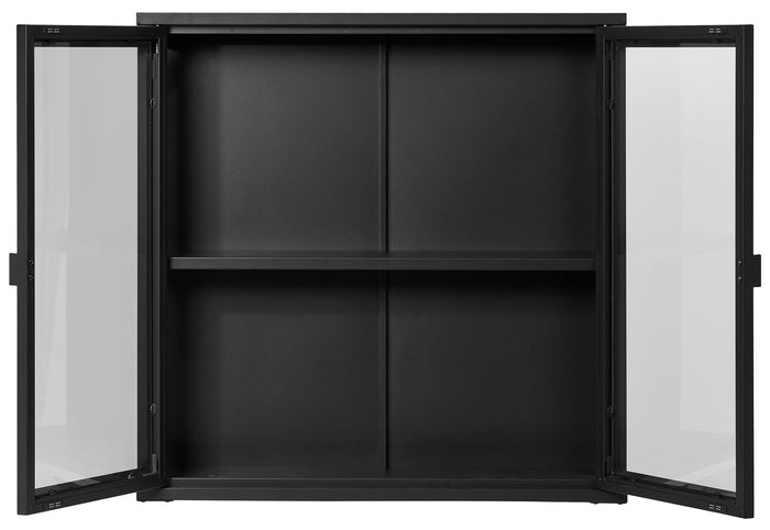 House Nordic Brisbane Zwart | Glas Hangend Wandkast
