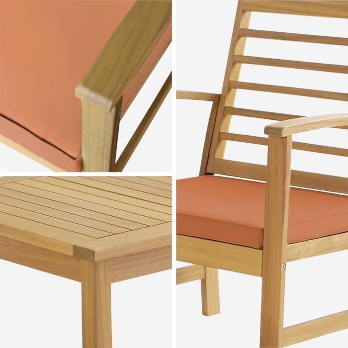 sweeek - Acaciahouten tuinset voor 4 personen