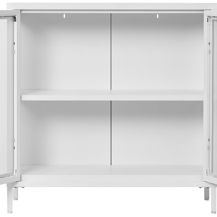 House Nordic Dalby Wit | Glas Opbergkast 2-Deuren