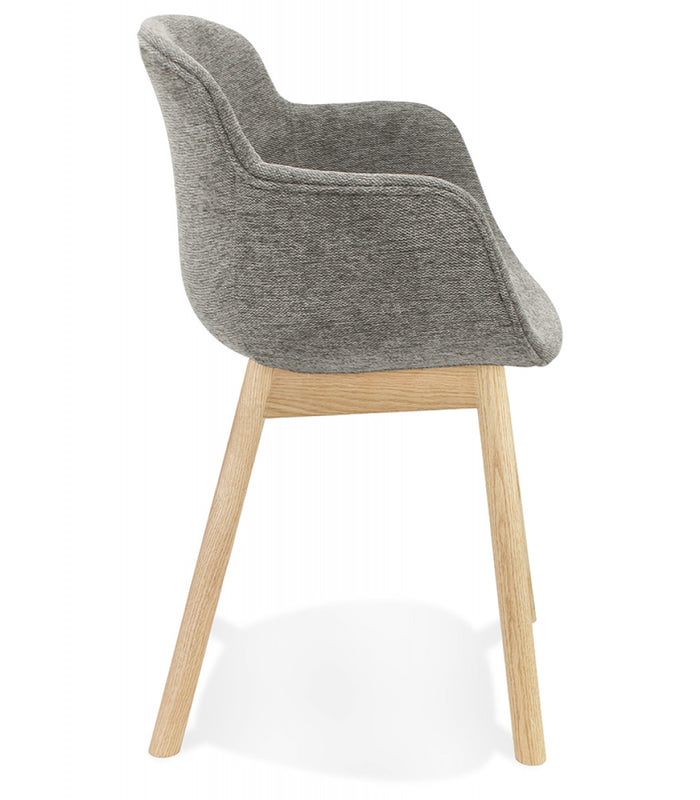 ALTEREGO ROSSINI Stoel met armleuningen - Grijs