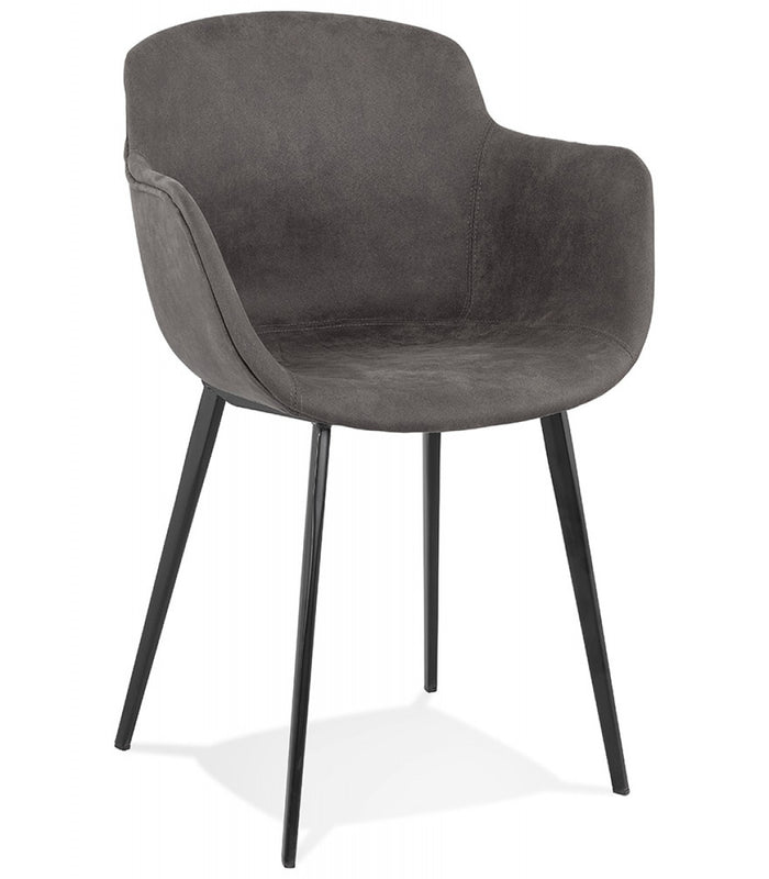 ALTEREGO DERBY Stoel met armleuningen - Grijs