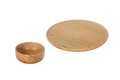 noo.ma OUL bord en kom set van 2 - Beechwood