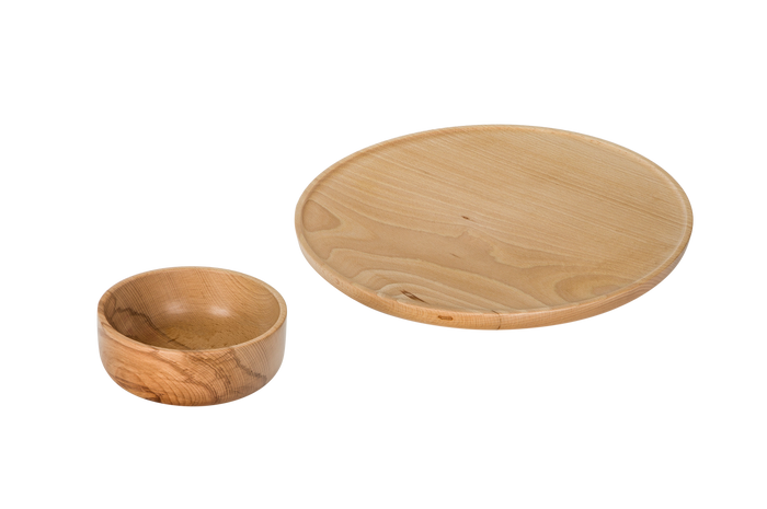 noo.ma OUL bord en kom set van 2 - Beechwood