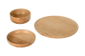 noo.ma OUL bord en kom set van 3 - Beechwood