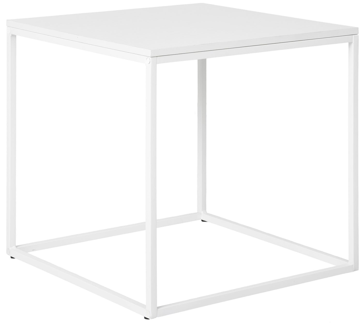 House Nordic Vita Witte Bijzettafel Vierkant