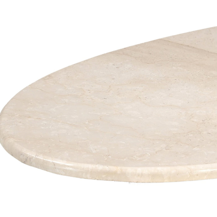 Livingfurn - Salontafel Beige Marmer - 120x65x36cm - Bottecino