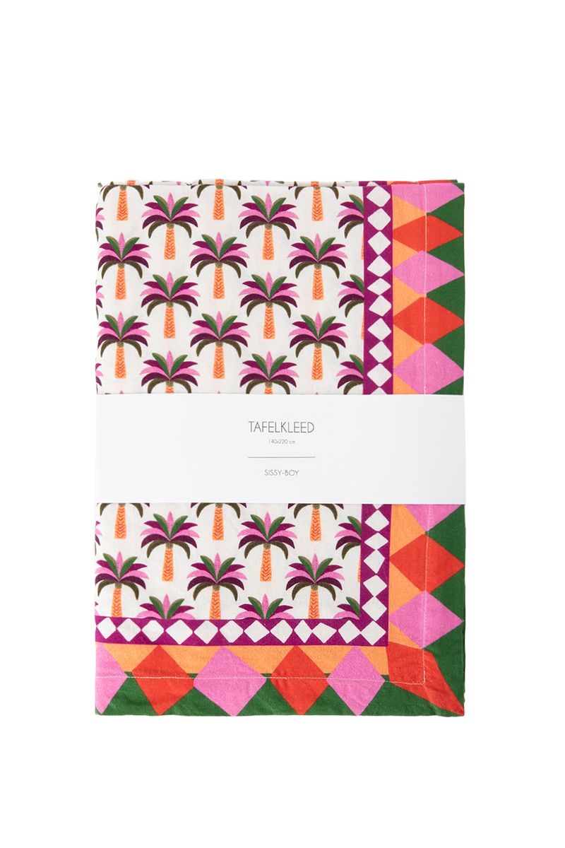 Sissy-Boy Multicolour tafelkleed met palmboom print (140x220 cm)