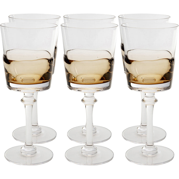 Kare Design Mimi wijinglazen - amber - 6st