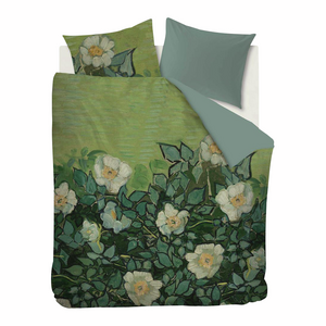 Beddinghouse x Van Gogh Museum Wild Roses Dekbedovertrek 240 x 200|220 cm - Groen