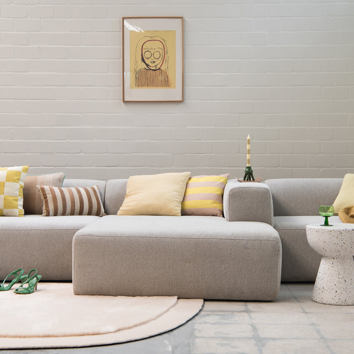 4X6 SOFA X6 modulaire hoekbank B rechts  beige melange - 288 cm