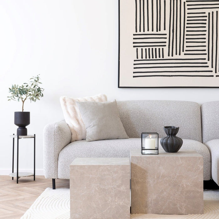 House Nordic Prague Beige Salontafel Set Marmerlook