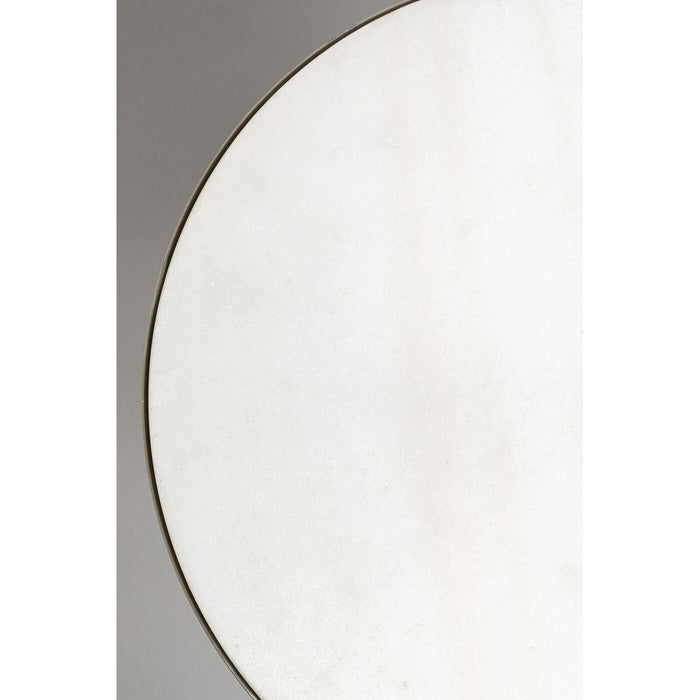 Kare Design Coney Bijzettafel - wit - marmer - Ø30cm