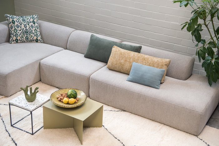 4x6 sofa - X6 madly modular set F links beige melange - 378 cm