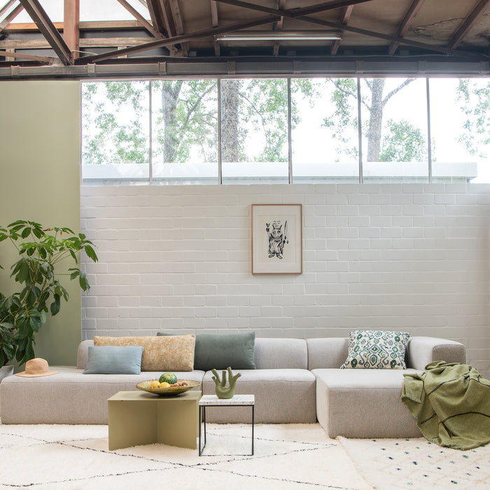 4x6 sofa - X6 madly modular set F rechts beige melange - 378 cm