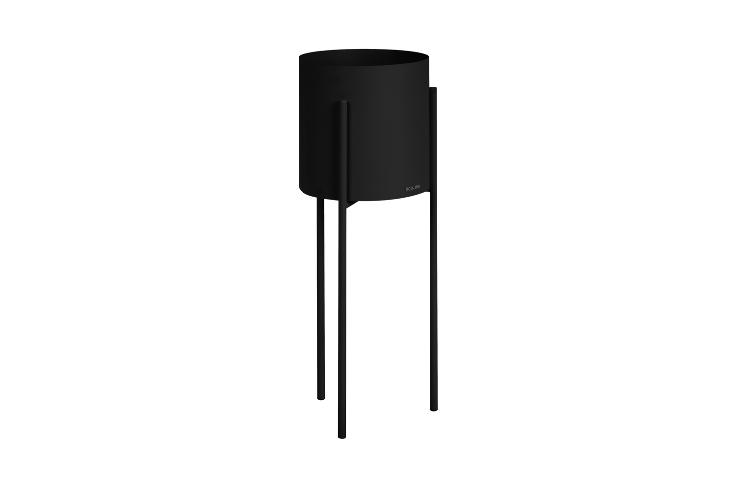 noo.ma MAKI Bloempot - lang - Vulcano Black
