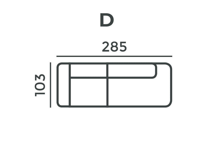 4x6 sofa - X6 madly modular set D links beige melange - 285 cm