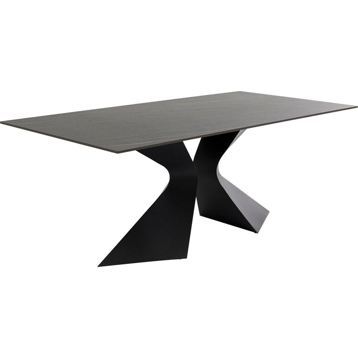 Kare Design Gloria tuintafel - keramiek - zwart - 180x90cm