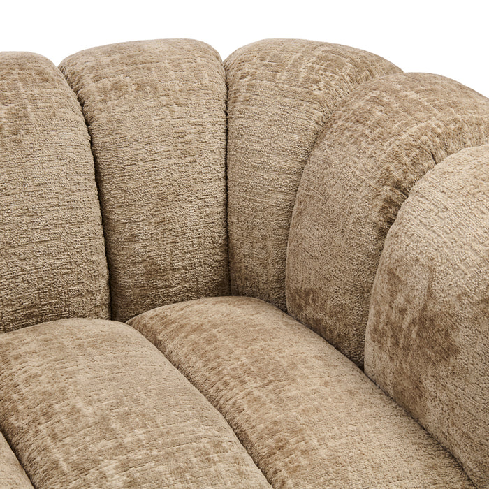 Rivièra Maison - Luxe Vicenza Bank in T20 - Taupe, 298x109x80 cm van Polyester en Dennenhout