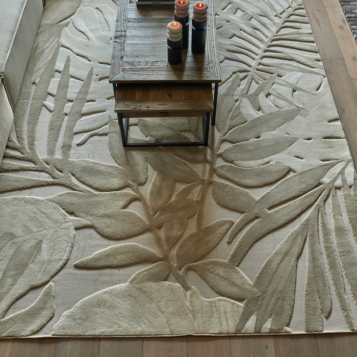 Rivièra Maison - Handgemaakt Palmera Vloerkleed in Crème van 100% Decolan 230x160 cm