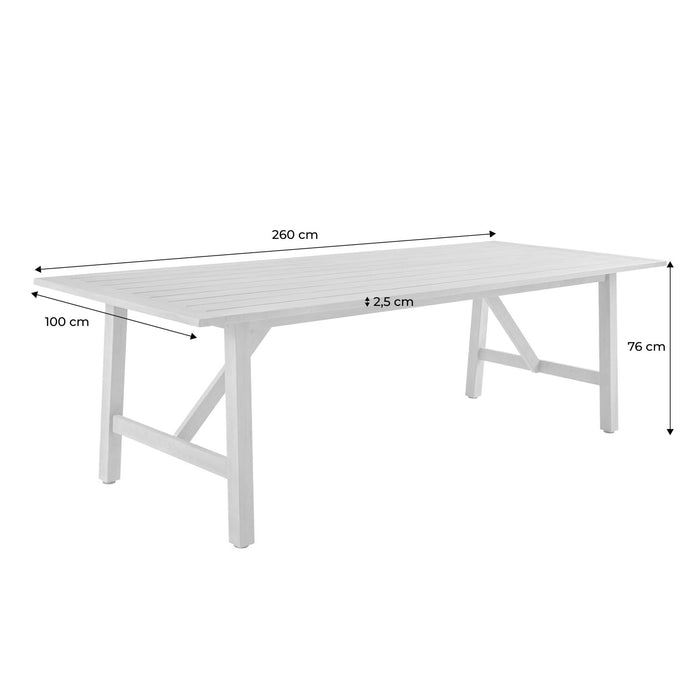 sweeek - Eucalyptus houten tuintafel voor 8 personen