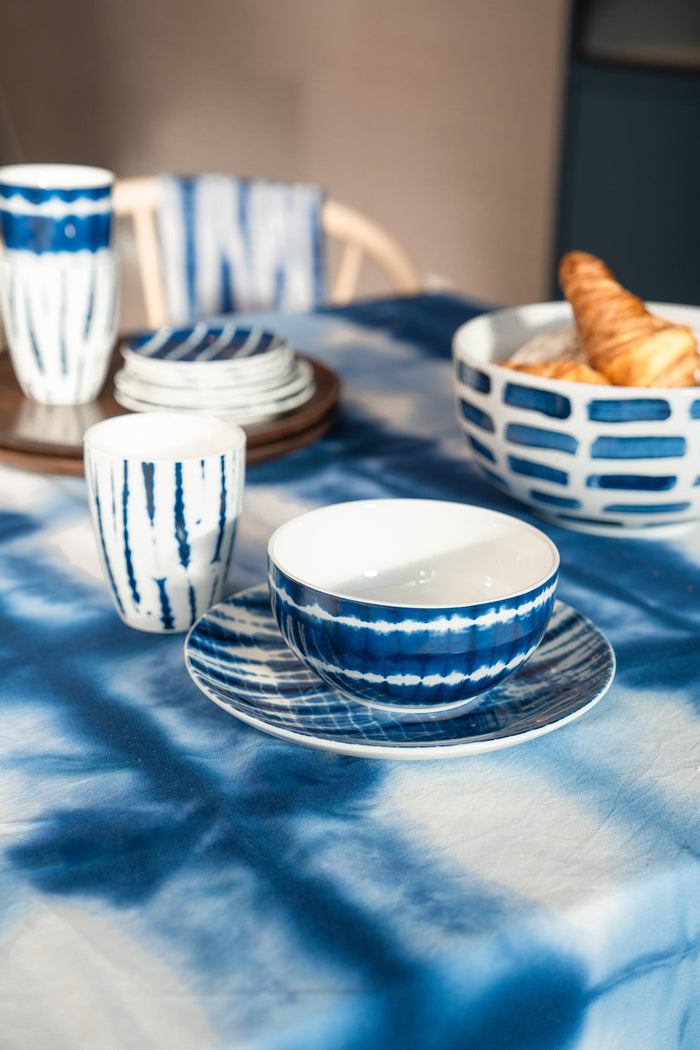 vtwonen Tie-Dye Kommen - Ronde schaaltjes - Serviesset van 4 - 15cm