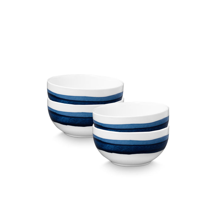 vtwonen Painted Kommen - Ronde schaaltjes - Serviesset van 4 - 15cm