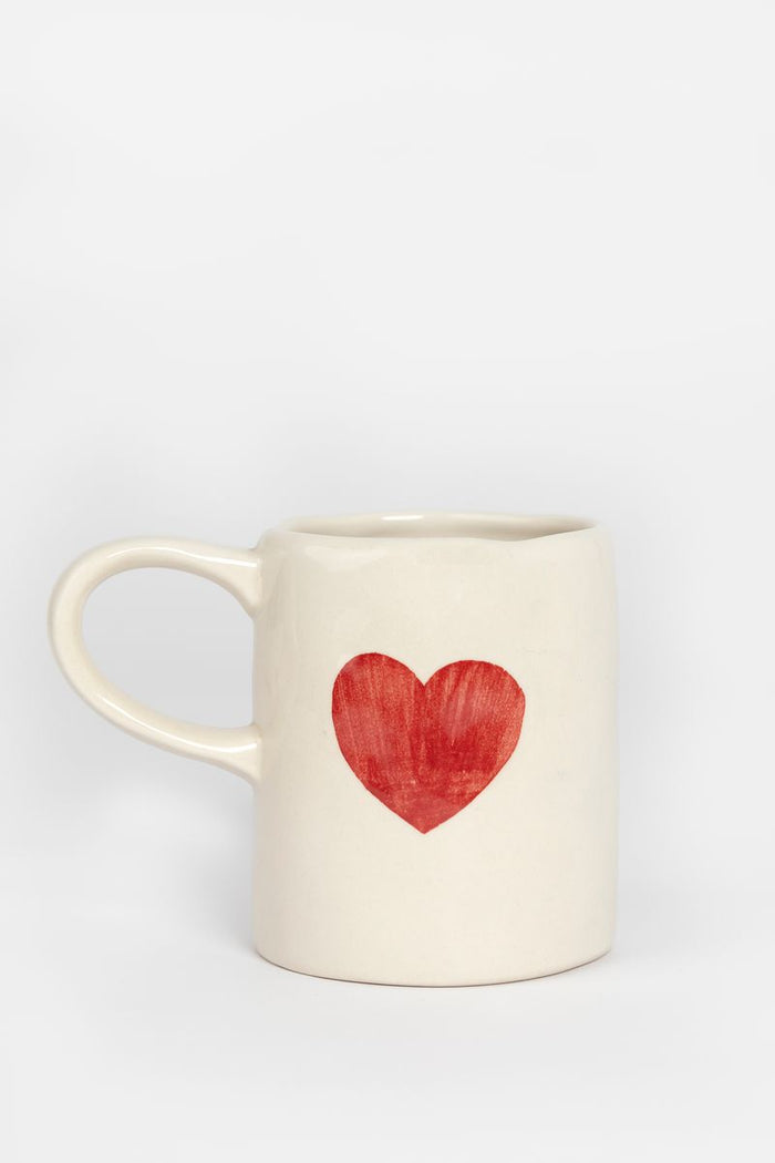 Sissy-Boy Beige mok met rood hart