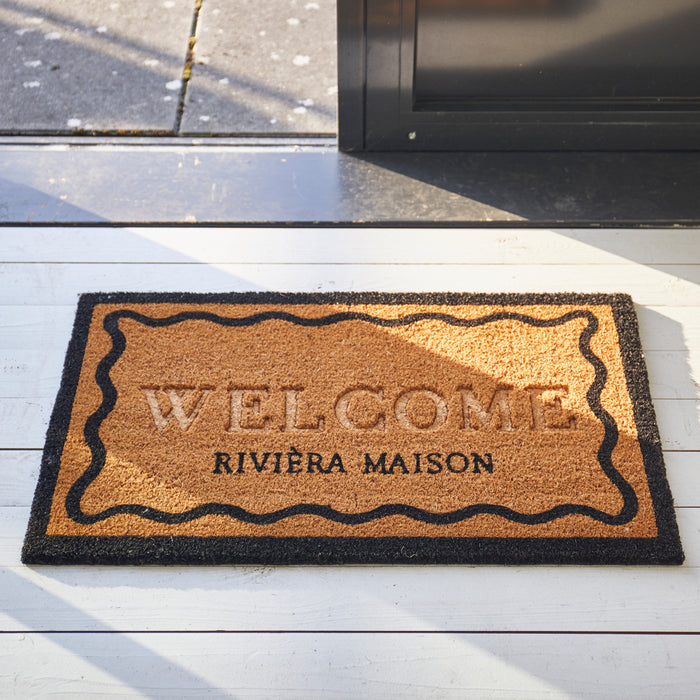 Riviera Maison Deurmat Bruin - Wavy Voetmat   - Kokos