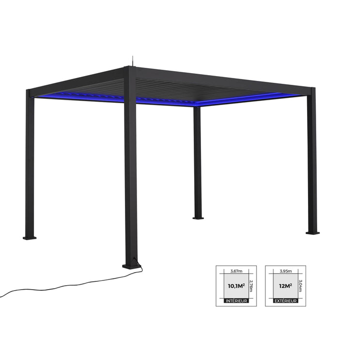 sweeek - Elektrische aluminium lamellendak pergola 3x4 m LED