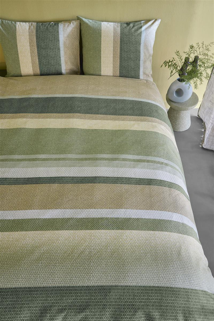 Beddinghouse Jorren  dekbedovertrek - 200x200|220 - Olijfgroen