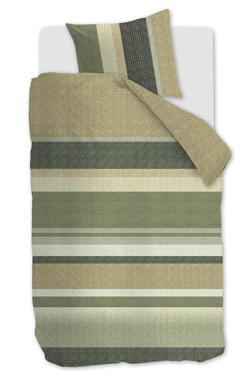 Beddinghouse Jorren  dekbedovertrek - 140x200|220 - Olijfgroen