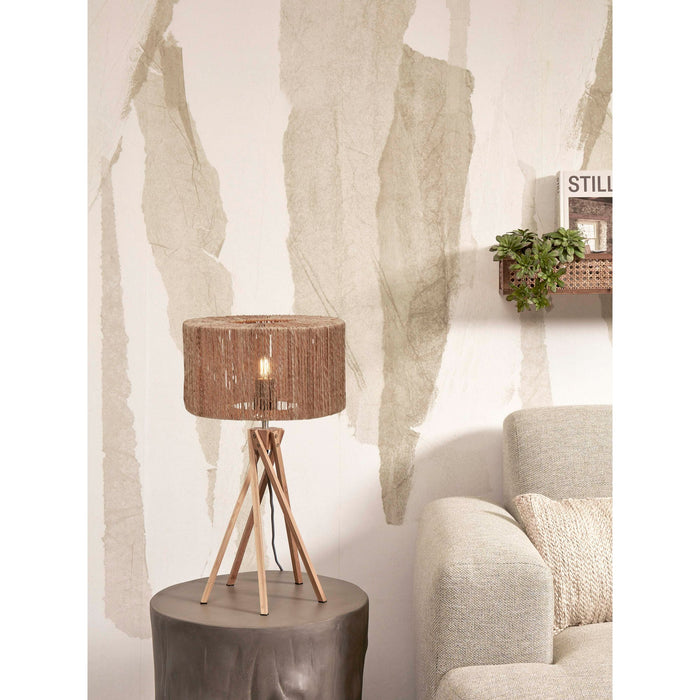 GOOD&MOJO Tafellamp Iguazu - Jute|Bamboe - Ø30x45cm