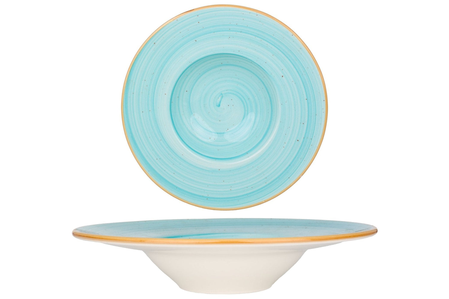 Bonna Pastabord - Aqua - Porselein - 28 cm (400cc) - set van 2
