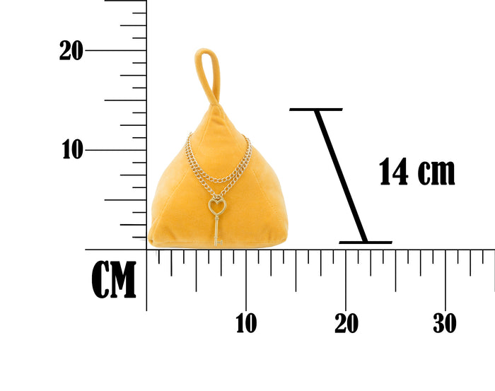 Triangle - Deurstopper in oranje stof