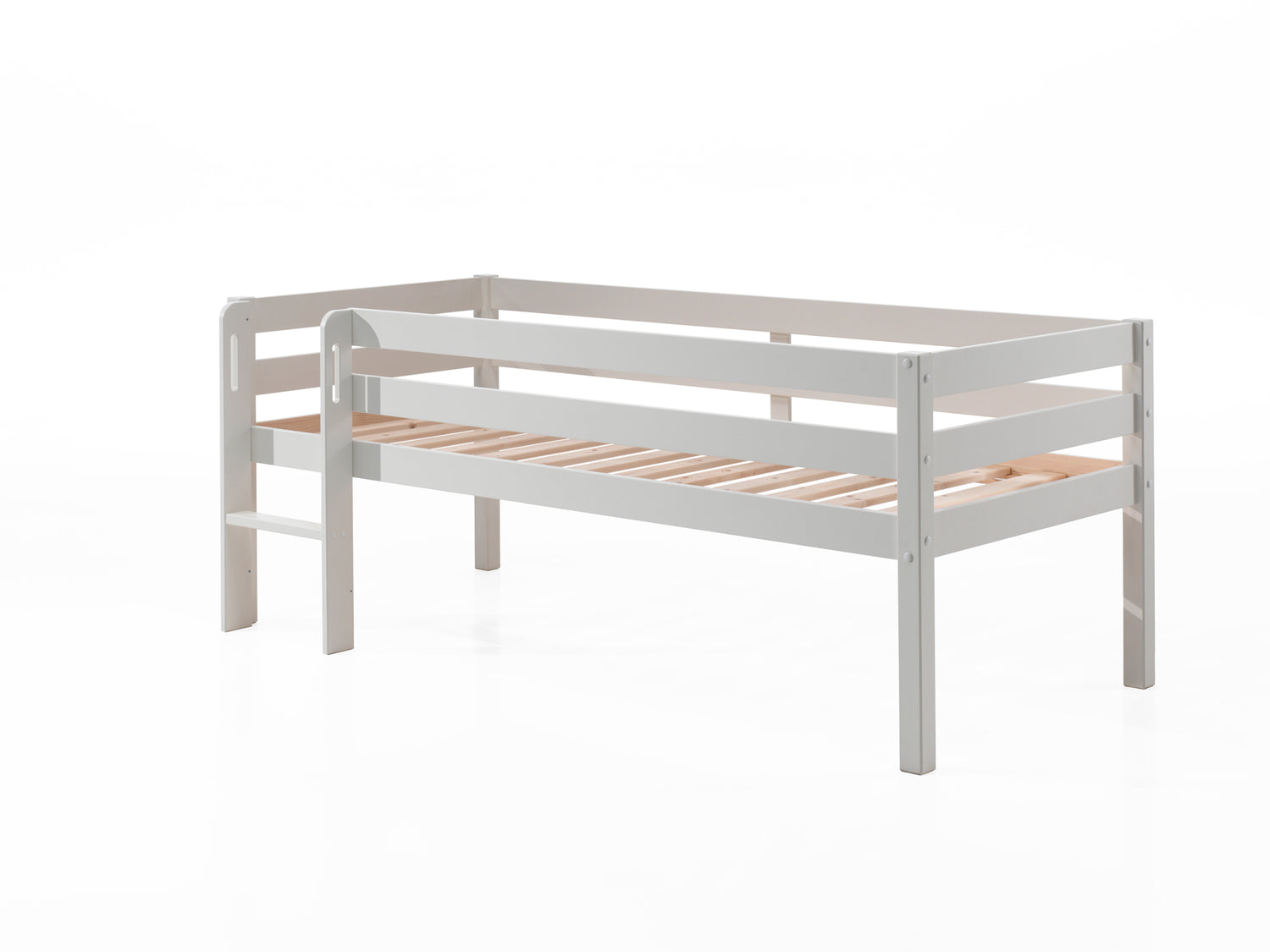 LUCEVI - Pino Halfhoogslaper met Ladder 90x200cm - Wit - H85CM