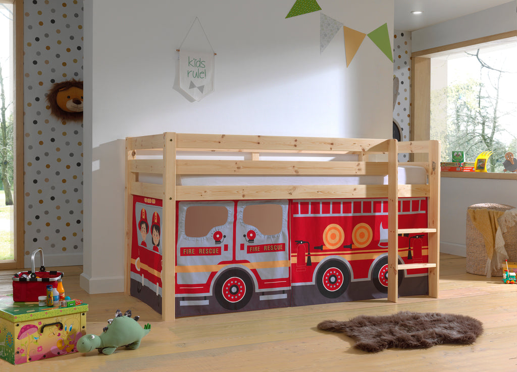 Vipack Pino Hoogslaper Brandweerwagen - naturel