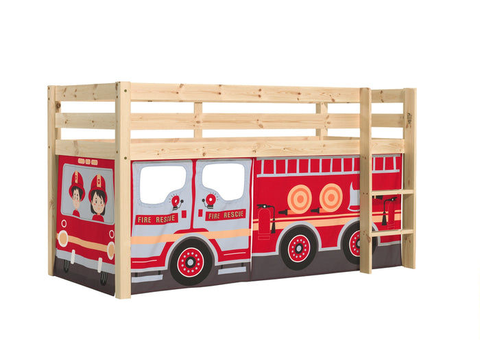 Vipack Pino Hoogslaper Brandweerwagen - naturel