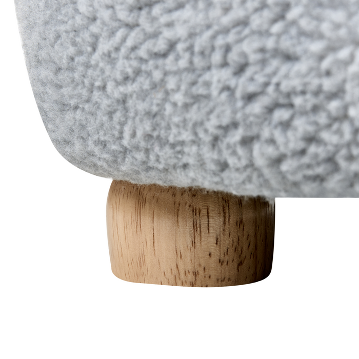 Beliani - ULA - Kinderfauteuil - Grijs - Bouclé