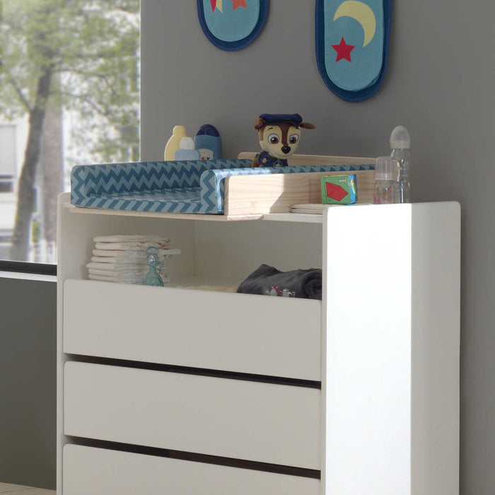 LUCEVI - Kiddy Commode 3 Laden - Wit - 90x47 cm