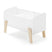 LUCEVI - Kiddy Speelkoffer - Speelgoedkist - Hout - Wit - 80x39x48cm
